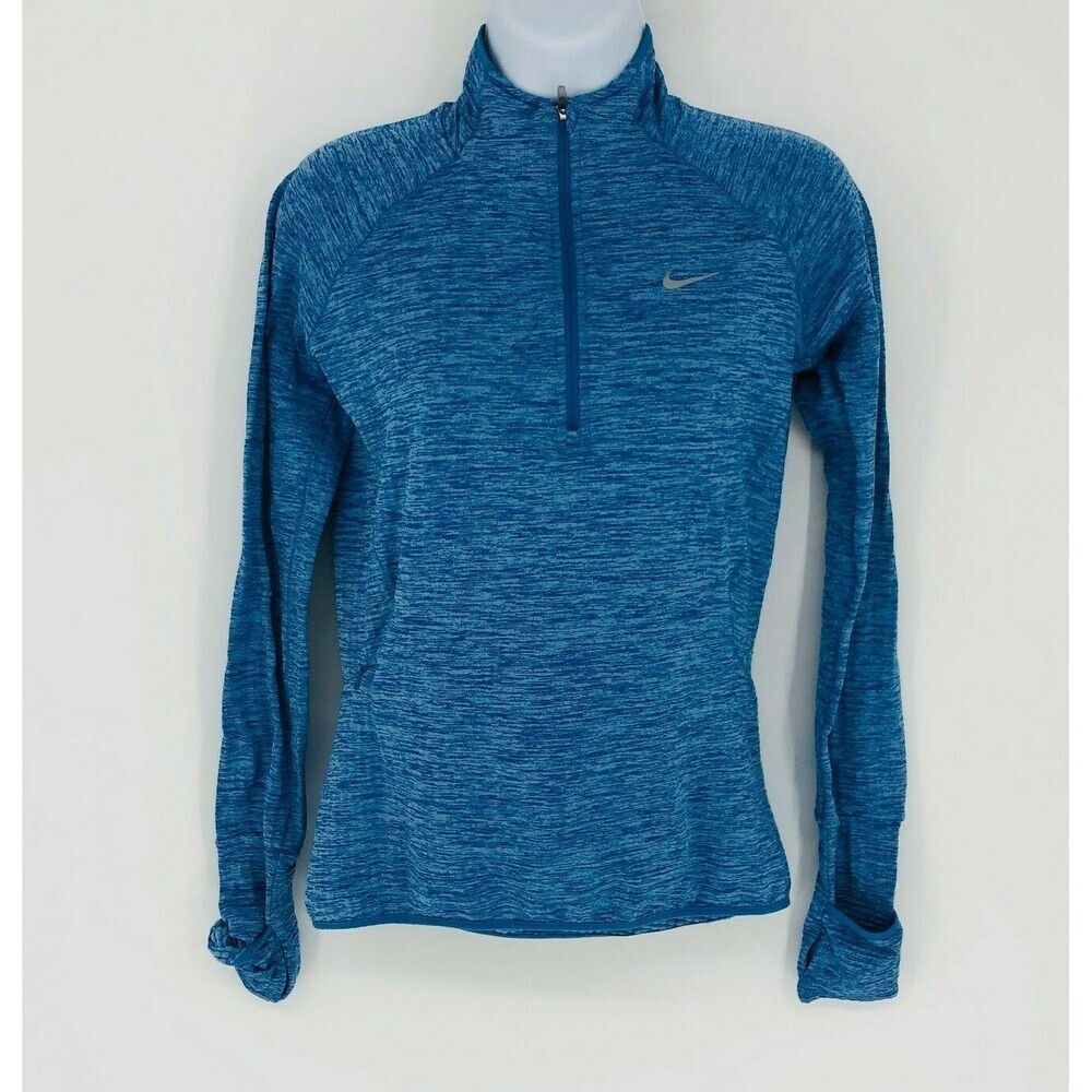 Nike Blue Element Sphere Half Zip Long Sleeve Thermal Athletic Shirt Women's XS